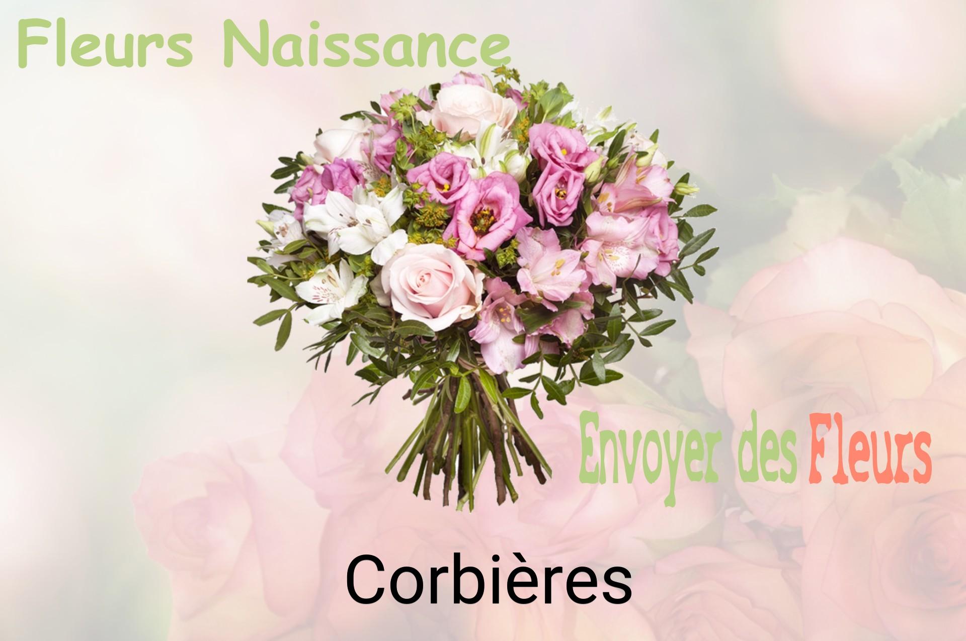 Bouquet de fleurs de naissance livré à Corbières