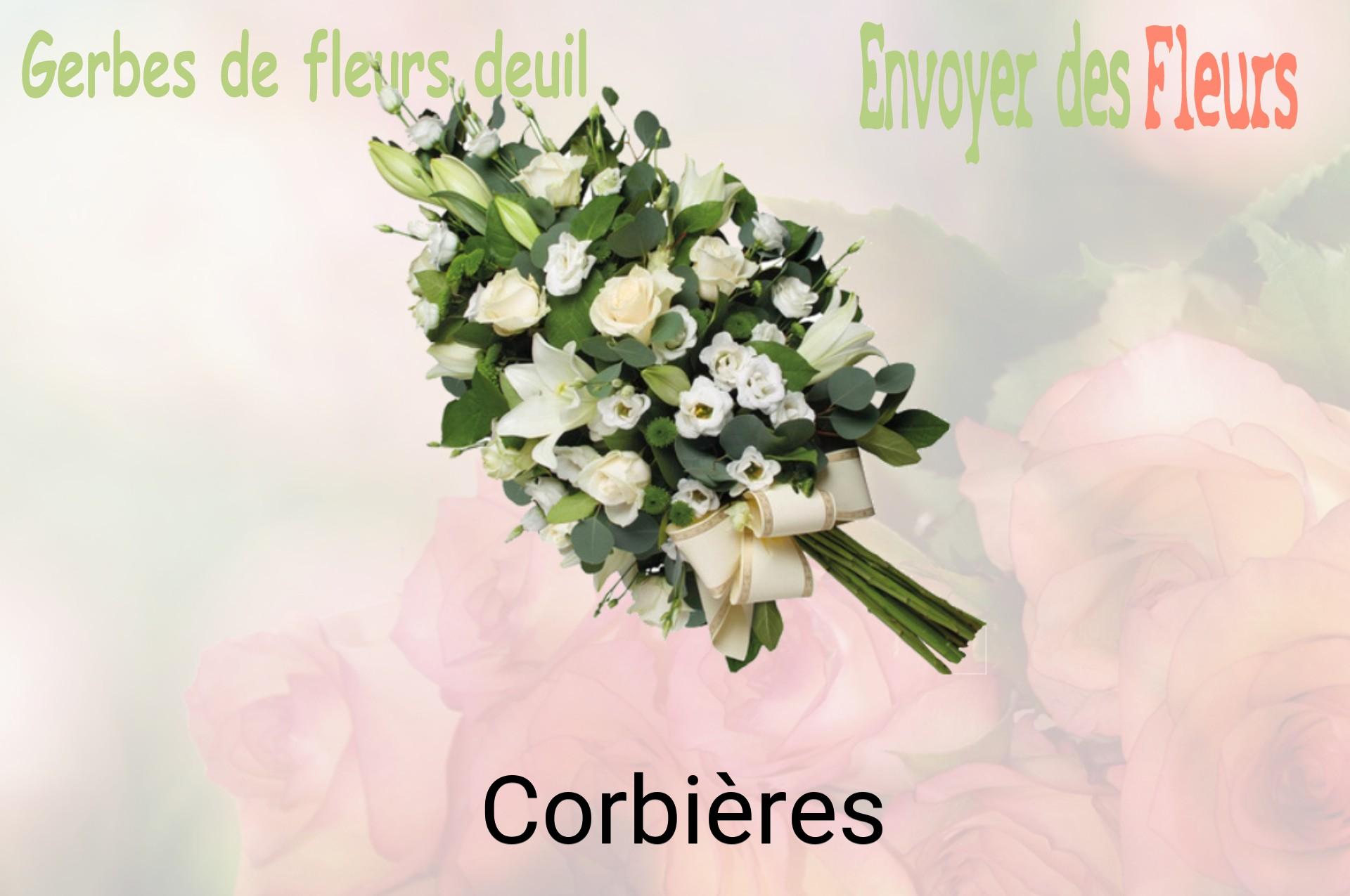 Gerbe de fleurs de deuil livrée à Corbières